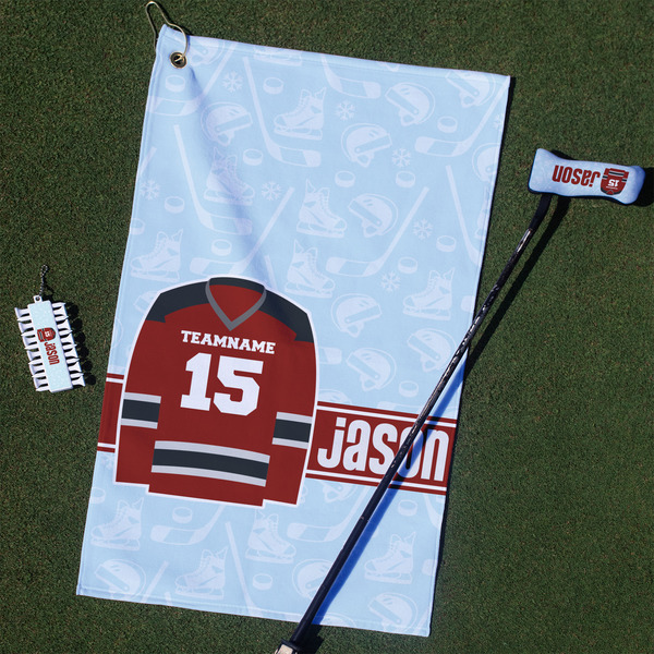 Custom Hockey Golf Towel Gift Set (Personalized)