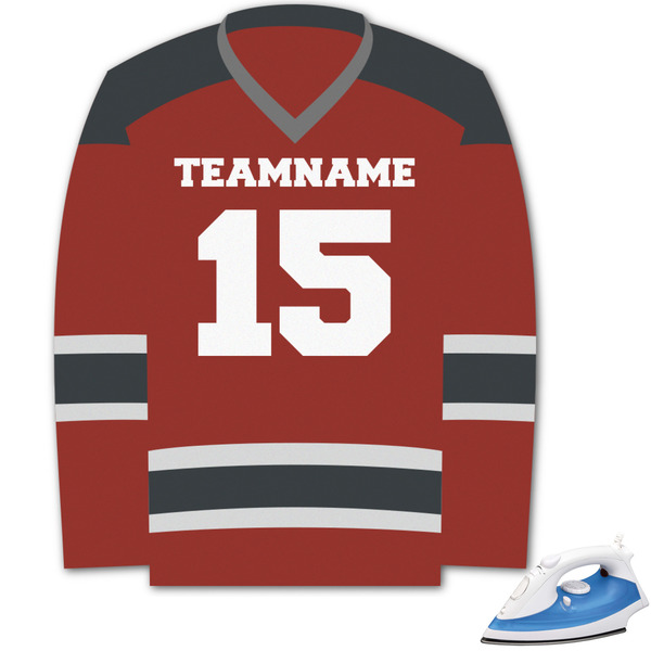 Custom Hockey Graphic Iron On Transfer - Up to 15"x15" (Personalized)
