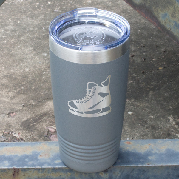 Hockey Gray Polar Camel Tumbler - 20oz - Angled