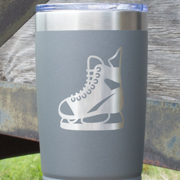 Hockey Gray Polar Camel Tumbler - 20oz - Close Up