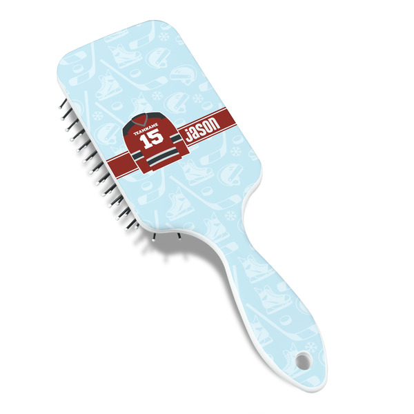 Hockey Hair Brush - Angle View
