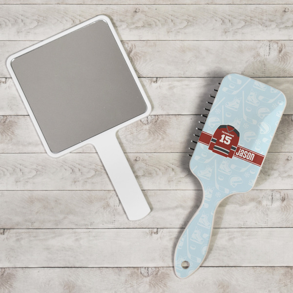 Hockey Hair Brush - In Context