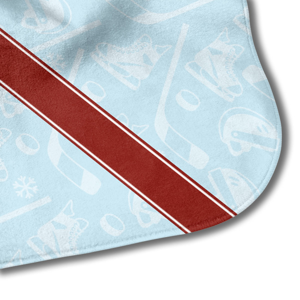 Hockey Hooded Baby Towel- Detail Corner