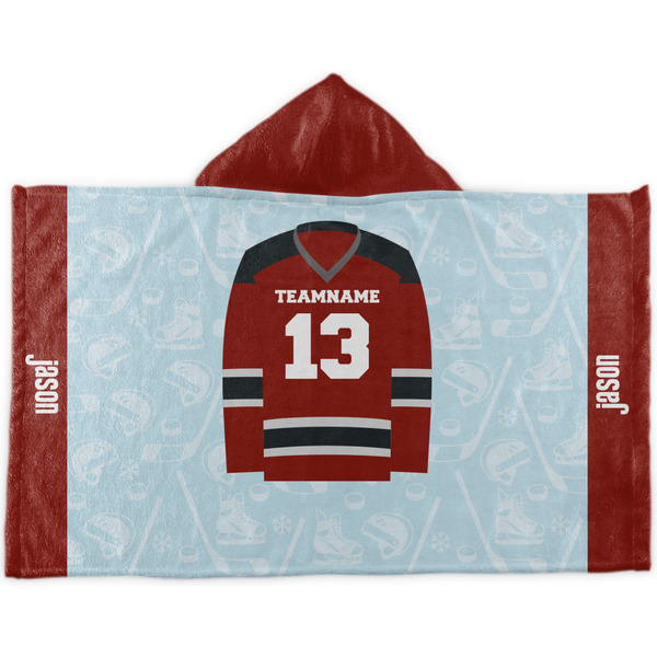 Custom Hockey Kids Hooded Towel (Personalized)