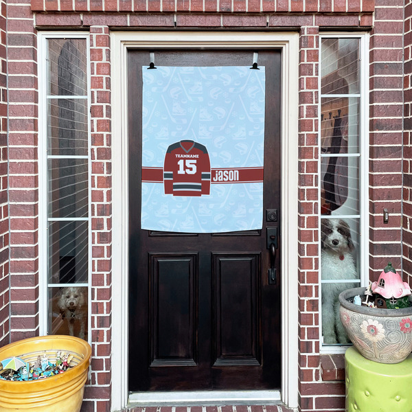 Hockey House Flags - Double Sided - (Over the door) LIFESTYLE