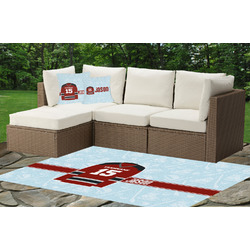 Hockey Indoor / Outdoor Rug - Custom Size w/ Name and Number