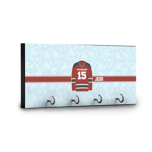 Hockey Key Hanger - Front View with Hooks
