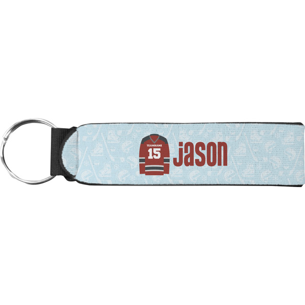 Custom Hockey Neoprene Keychain Fob (Personalized)