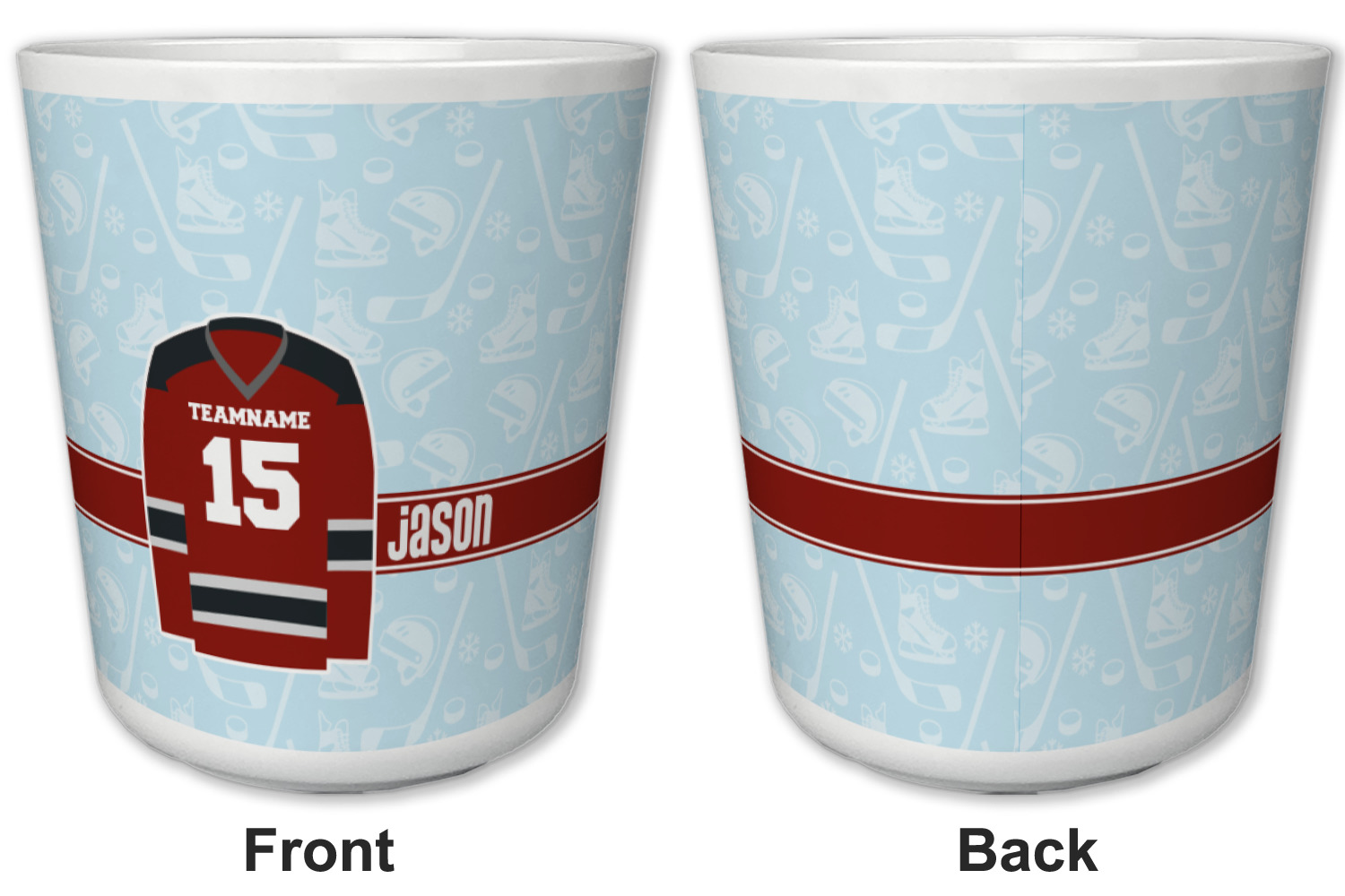 Hockey Plastic Tumbler 6oz (Personalized) YouCustomizeIt