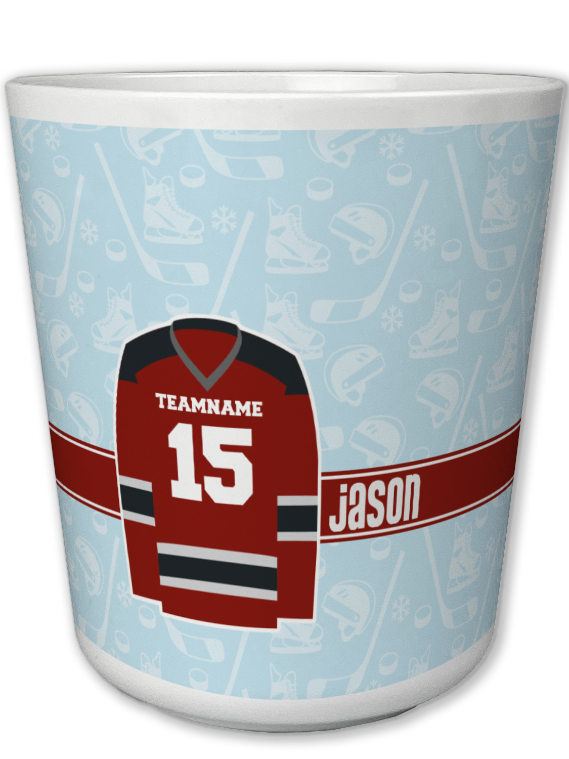 Hockey Plastic Tumbler 6oz (Personalized) YouCustomizeIt