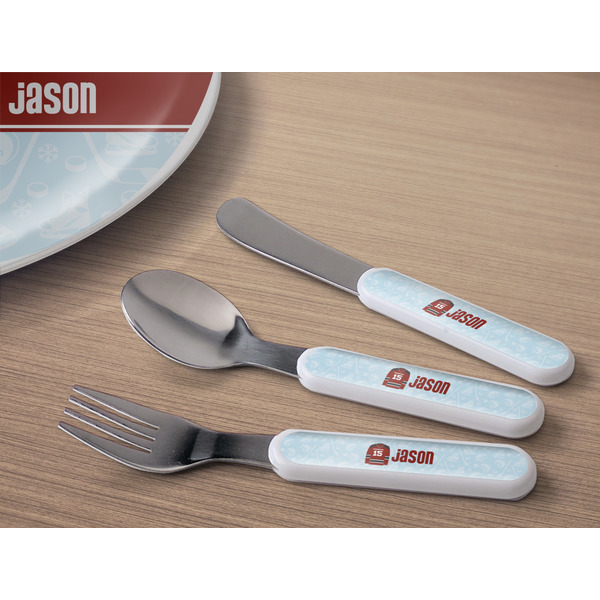 Hockey Kids Flatware w/ Plate