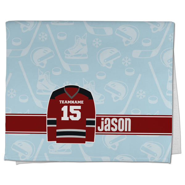 Custom Hockey Kitchen Towel - Poly Cotton w/ Name and Number