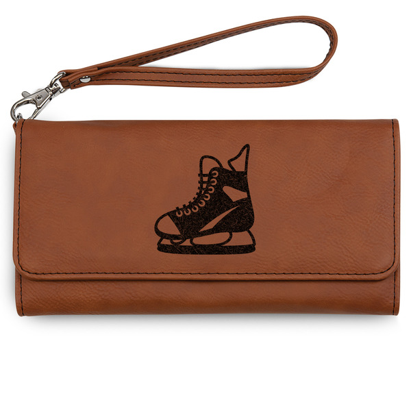Custom Hockey Ladies Leatherette Wallet - Laser Engraved