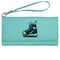 Hockey Ladies Wallet - Leather - Teal - Front View