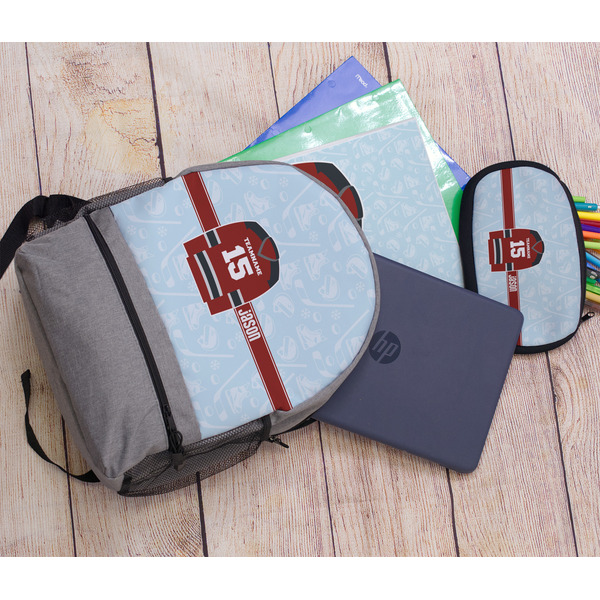 Hockey Large Backpack - Gray - With Stuff