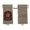 Hockey Large Burlap Gift Bag - Front & Back (Personalized)