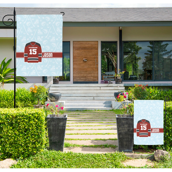 Custom Hockey Large Garden Flag - Single Sided (Personalized)