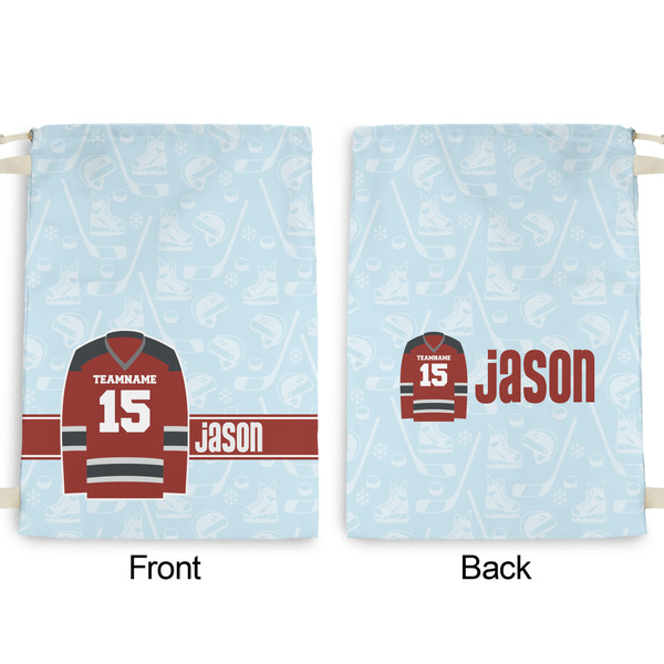 Hockey Large Laundry Bag - Front & Back View