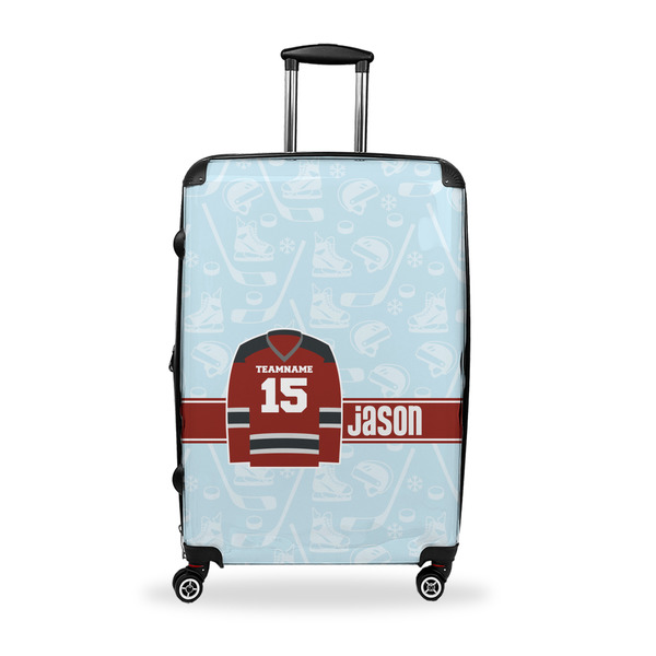 Custom Hockey Suitcase - 28" Large - Checked w/ Name and Number