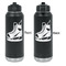 Hockey Laser Engraved Water Bottles - Front & Back Engraving - Front & Back View