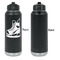 Hockey Laser Engraved Water Bottles - Front Engraving - Front & Back View