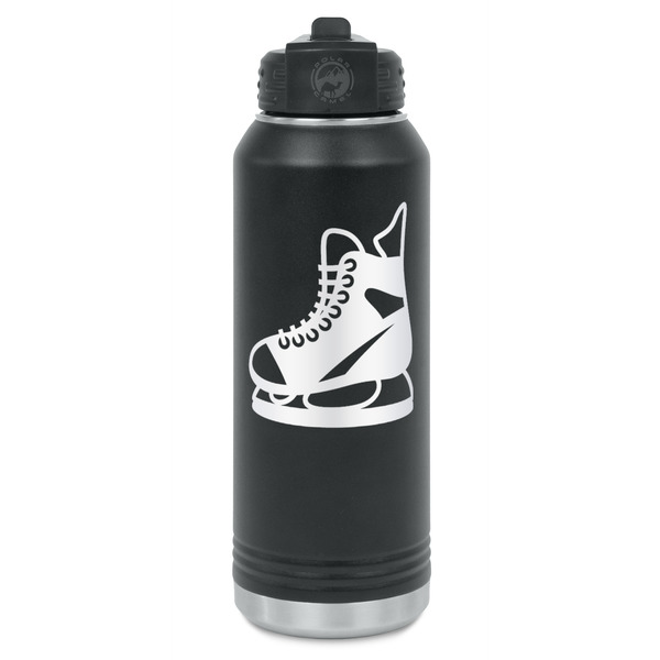 Custom Hockey Water Bottles - Laser Engraved - Front & Back