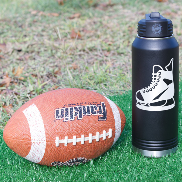 Hockey Laser Engraved Water Bottles - In Context