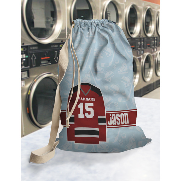 Hockey Laundry Bag in Laundromat