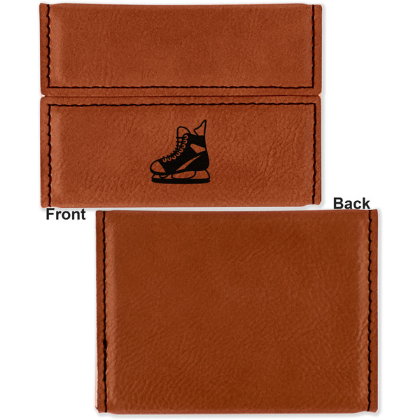 Hockey Leather Business Card Holder Front Back Single Sided - Apvl