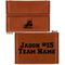 Hockey Leather Business Card Holder - Front Back