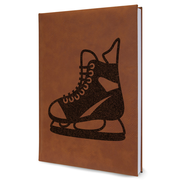 Custom Hockey Leather Sketchbook - Large - Double Sided (Personalized)