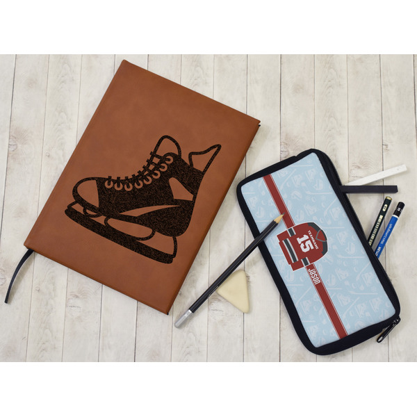 Hockey Leather Sketchbook - Large - Double Sided - In Context