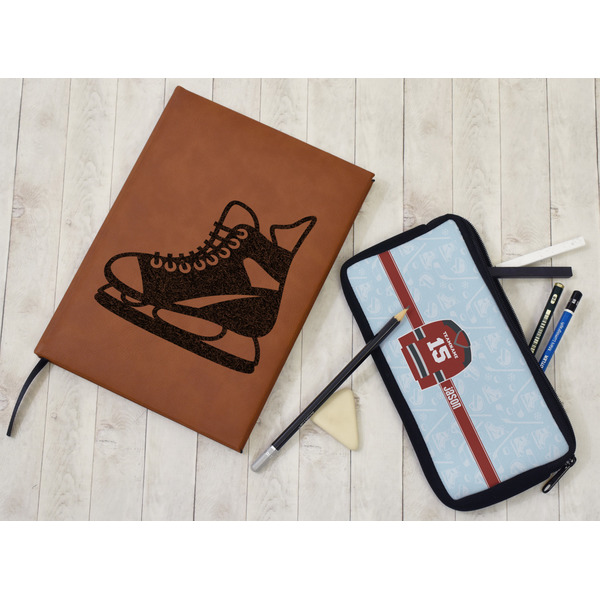 Hockey Leather Sketchbook - Small - Single Sided - In Context