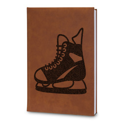 Hockey Leatherette Journal - Large - Double Sided (Personalized)