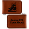 Hockey Leatherette Magnetic Money Clip - Front and Back