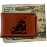 Hockey Leatherette Magnetic Money Clip (Personalized)