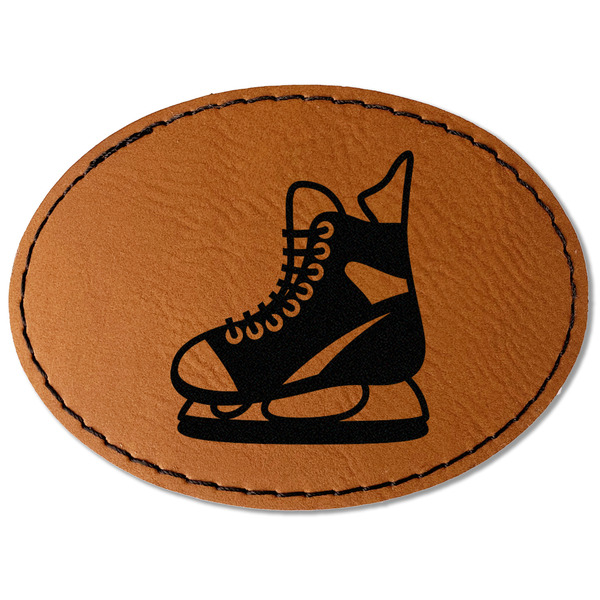 Hockey Leatherette Patches - Oval