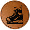 Hockey Faux Leather Iron On Patch - Round