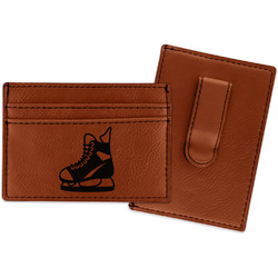 Hockey Leatherette Wallet with Money Clip