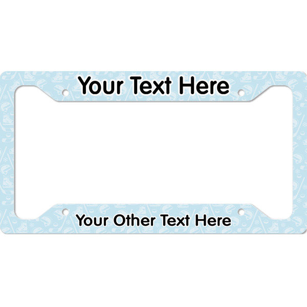Custom Hockey License Plate Frame - Style A (Personalized)