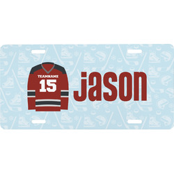 Hockey Front License Plate (Personalized)