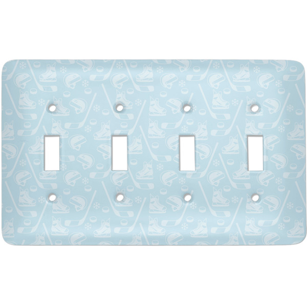 Custom Hockey Light Switch Cover (4 Toggle Plate)