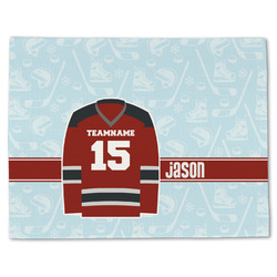 Hockey Single-Sided Linen Placemat - Single w/ Name and Number