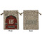 Hockey Medium Burlap Gift Bag - Front & Back (Personalized)