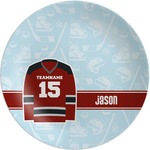 Hockey Melamine Salad Plate - 8" (Personalized)