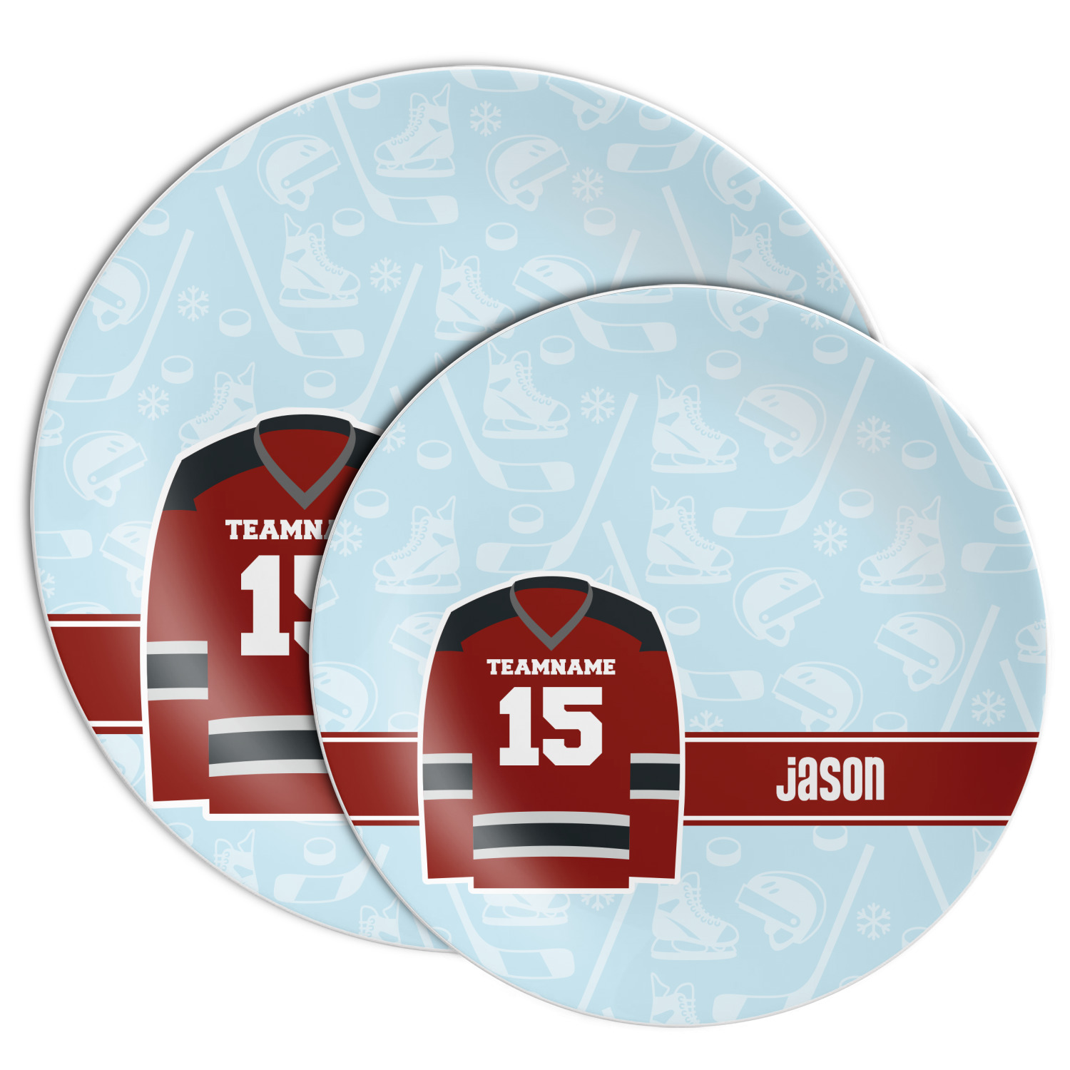 Custom Hockey Melamine Plate (Personalized) YouCustomizeIt