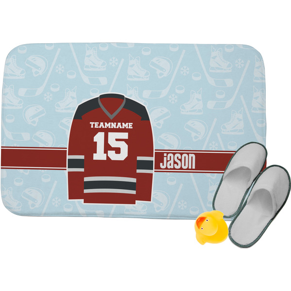Custom Hockey Memory Foam Bath Mat (Personalized)