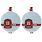Hockey Metal Ball Ornament - Front and Back