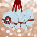 Hockey Metal Ornaments - Double Sided w/ Name and Number