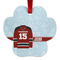 Hockey Metal Paw Ornament - Front
